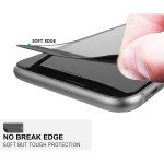 Wholesale iPhone 8 / 7 / 6S / 6 Full Soft Edge Cover Tempered Glass Screen Protector (Black)